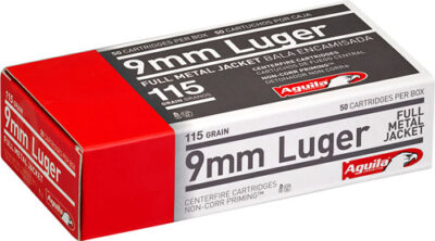 AGUILA 9MM LUGER 115GR FMJ-RN - 50RD 20BX/CS