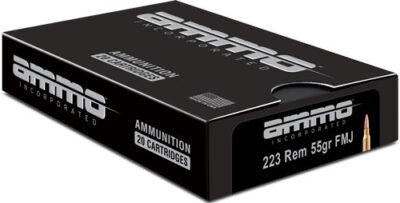 AMMO INC 223 REM 55GR FMJ - 20RD 25BX/CS