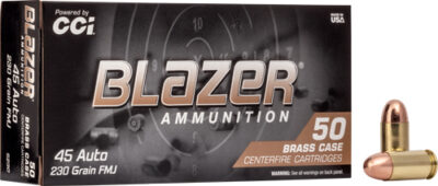 CCI BLAZER BRASS 45 ACP 230GR - FMJ 50RD 20BX/CS