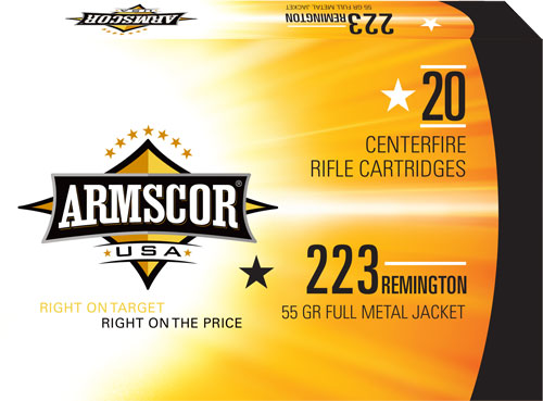 ARMSCOR 223 REM 55GR FMJ - 20RD 50BX/CS