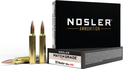 NOSLER MATCH GRADE 28 NOSLER - 168GR CUSTOM HPBT 20RD 10BX/C
