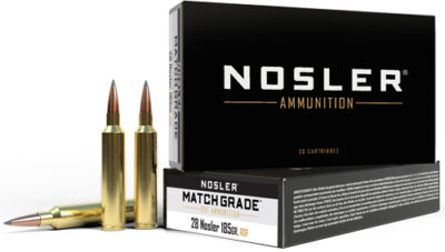 NOSLER MATCH GRADE 28 NOSLER - 185GR RDF HPBT 20RD 10BX/CS