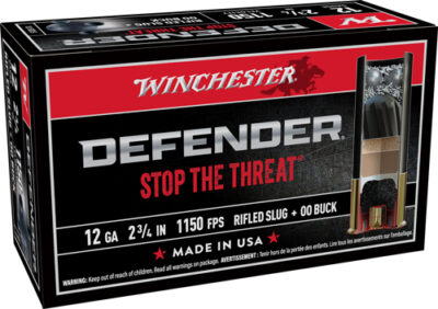 WINCHESTER DEFENDER 12GA 2.75" - 1OZ SLUG/3-00 BUCK 10RD 10BX/C
