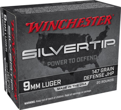 WINCHESTER SILVERTIP 9MM LUGER - 147GR HP 20RD 10BX/CS
